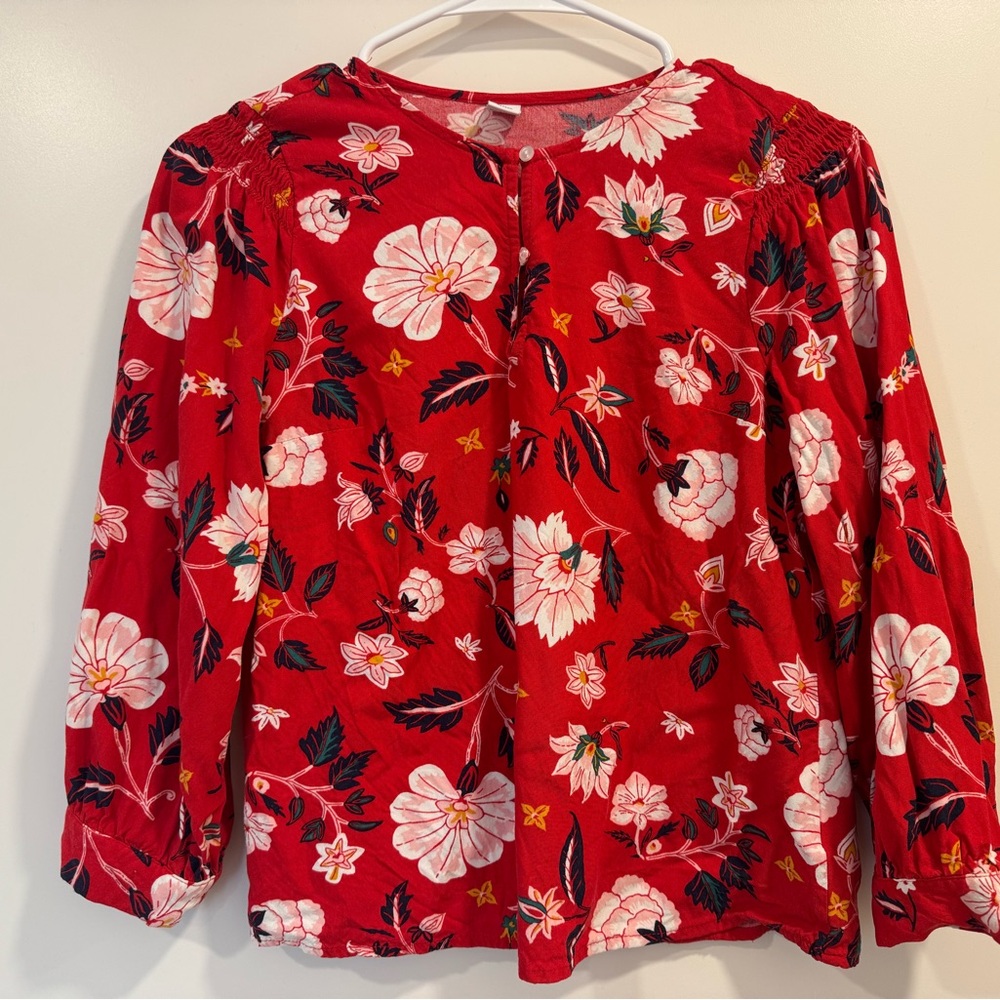 Old Navy Red Floral Women's Blouse